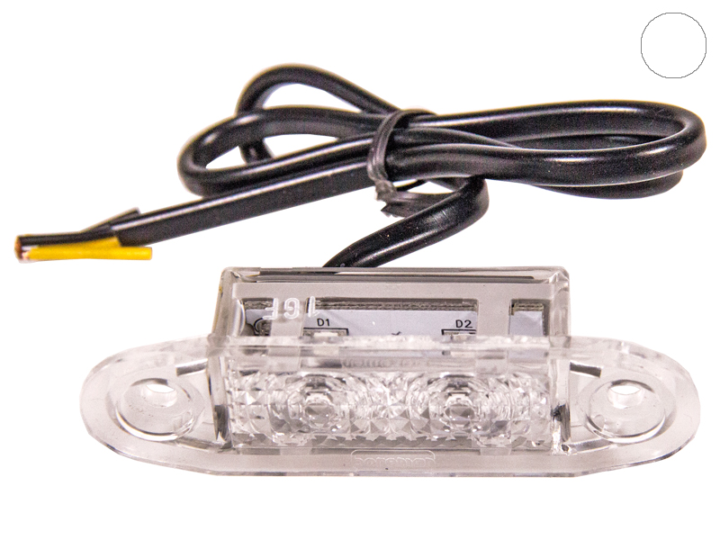 LED ääretuli valge 10–30V (1608-3005C)