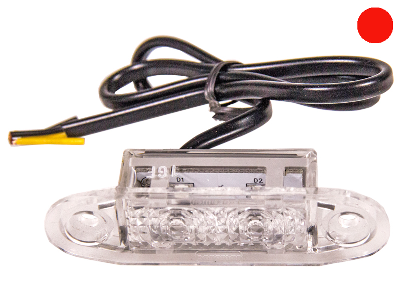 LED ääretuli punane 10–30V (1608-3005R)