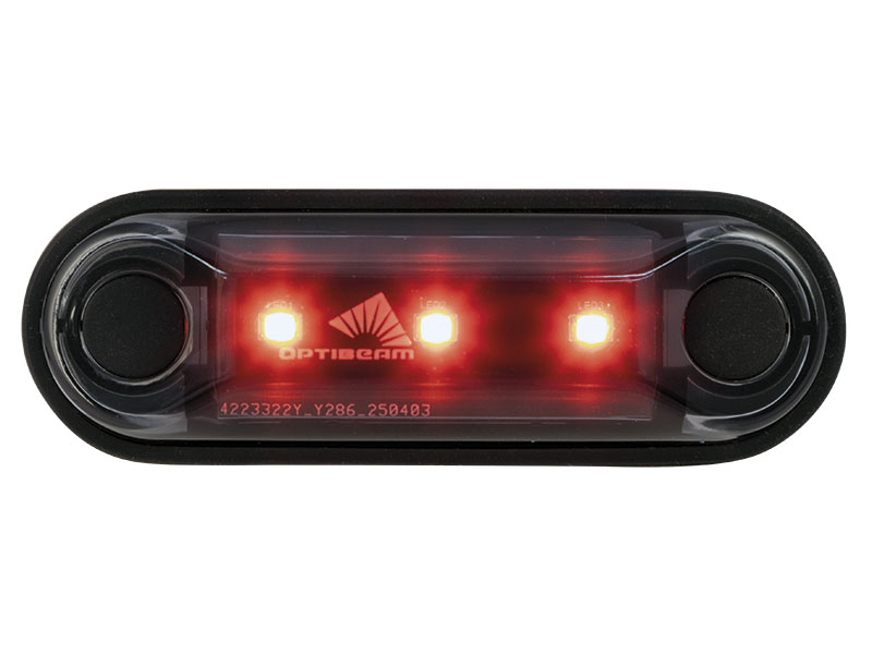 Optibeam LED positsioonituli ADR punane 85,4×28,1 mm 0,5 m juhe