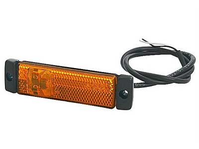 LED ääretuli kollane 12–24V 130×32 mm 0,5 m juhe