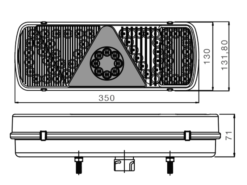 Aspöck LED trailer tail light left (1608-4670)