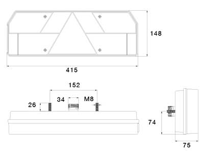 Haagise tagatuli parem Europoint 420×149 mm