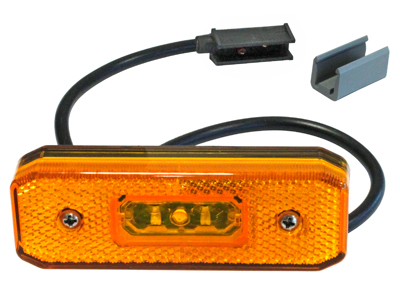 LED ääretuli kollane 24V 110×38 mm
