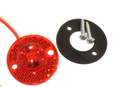 LED ääretuli punane 12–24V 30 mm