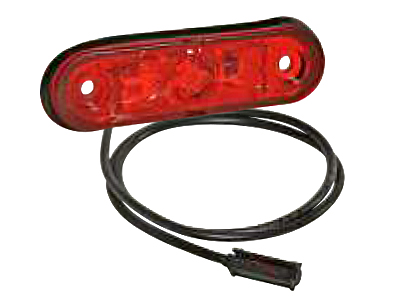 LED ääretuli punane 12–24V 81×24 mm