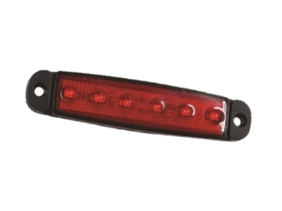 LED ääretuli punane 12–24V 96×20 mm