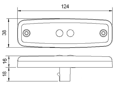 LED marker light red 12–24V