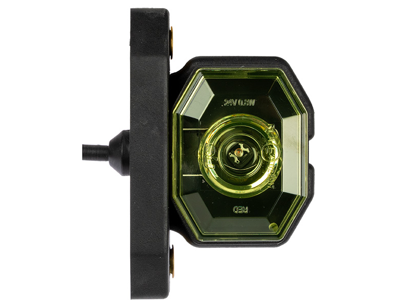 LED ääretuli kummivarrega kollane 24V 56 mm