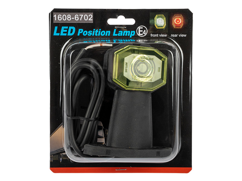 LED marker light rubber arm amber 24V