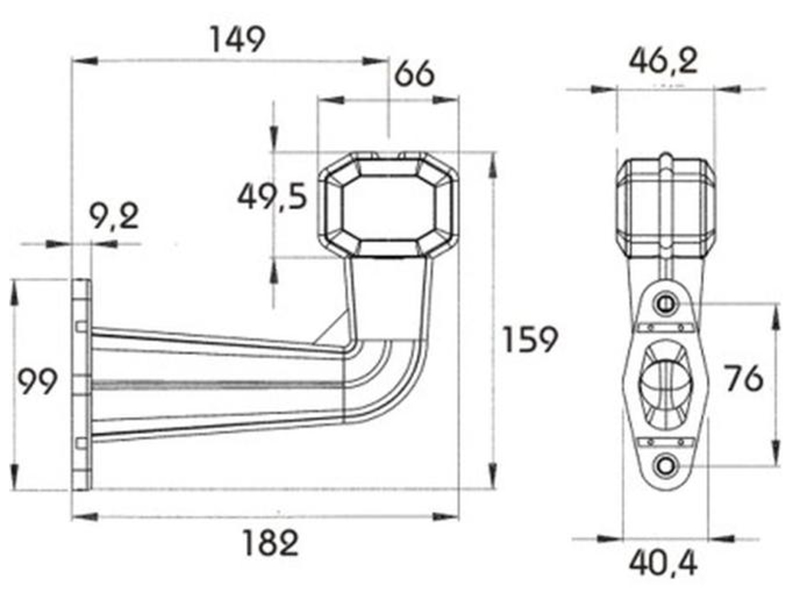 LED marker light amber 24V (1608-6711)