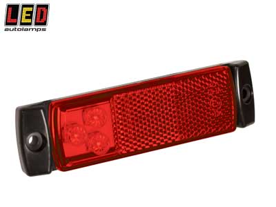 LED ääretuli punane 129×32×13 mm