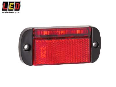 LED ääretuli punane 12–24V 100×44×12 mm