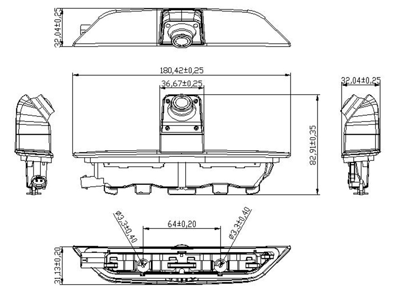 Piduritule kaamera — Ford Tourneo 2023– / VW Caddy 2022–