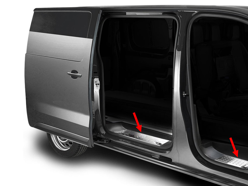 OMTEC Lävekaitsed — Citroen Jumpy / Citroen Spacetourer / Fiat Scudo / Fiat Ulysse / Opel Vivaro / Opel Zafira Life / Peugeot Expert / Peugeot Traveller / Toyota Proace / Toyota Proace Verso