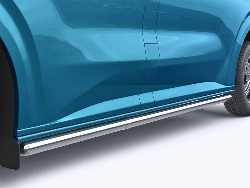Metec Side spoiler bar L2 Ø60 mm — Ford Transit Custom 2023– / Volkswagen Transporter T7 2024– (1853-10010)