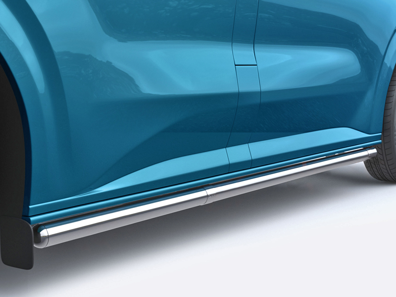 Metec Side spoiler bar L2 Ø60 mm — Ford Transit Custom 2023– / Volkswagen Transporter T7 2024– (1853-10011)