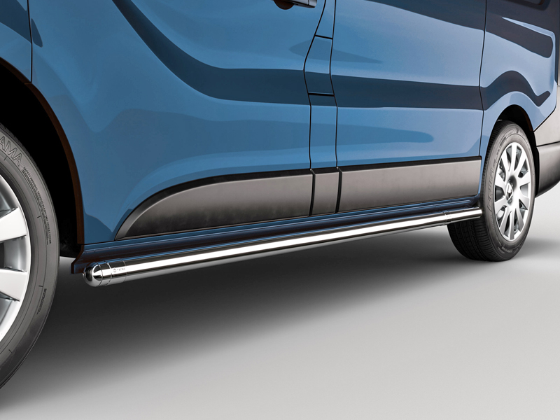 Metec Side spoiler bar L1 Ø60 mm — Nissan NV300 2016– / Opel Vivaro 2014– / Renault Trafic 2014–2021 / Renault Trafic 2022–