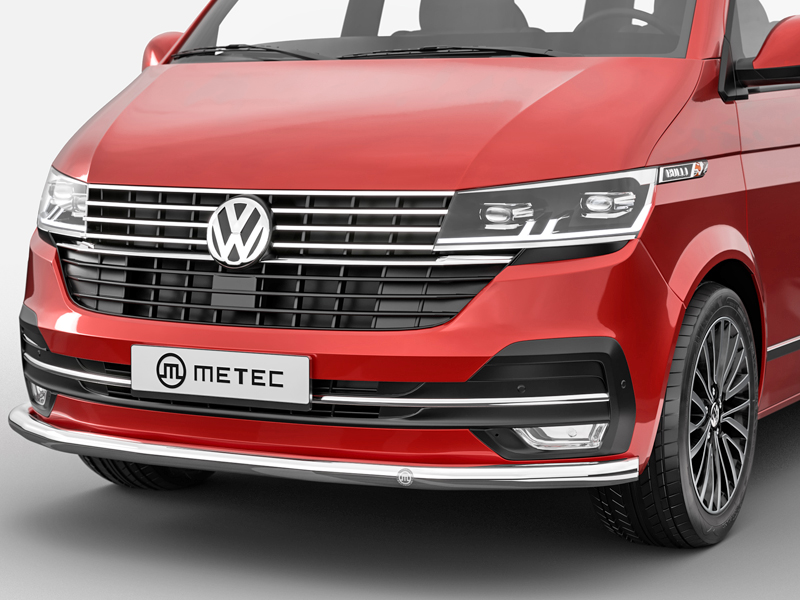 Metec Spoiler bar Ø60 mm polished — Volkswagen Transporter T6.1 2019–