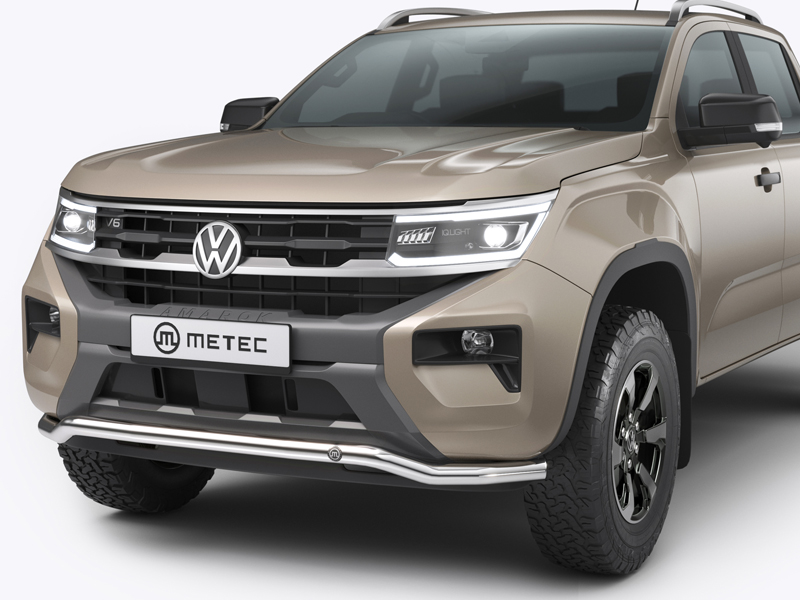 Metec Tuleraud Spoilerbar Ø60 mm poleeritud — Ford Ranger 2023– / Volkswagen Amarok 2023–