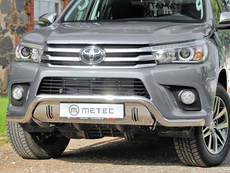 Metec Tuleraud Spoilerbar radiaatorikaitsega Ø60 mm — Toyota Hilux 2016–2020