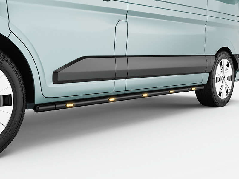 Metec Küljetorud tuledega L2 Ø60 mm must — Renault Master 2024–