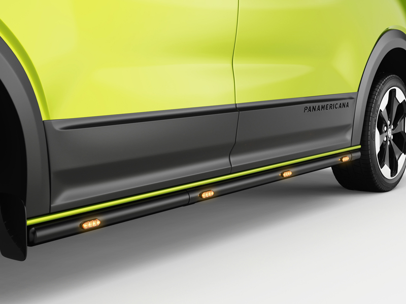 Metec Side bars with lights L2 black — Ford Transit Custom 2023– / Volkswagen Transporter T7 2024–