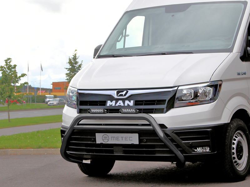 Metec Передняя дуга Ø70 mm чёрная — MAN TGE 2017– / Volkswagen Crafter 2017–