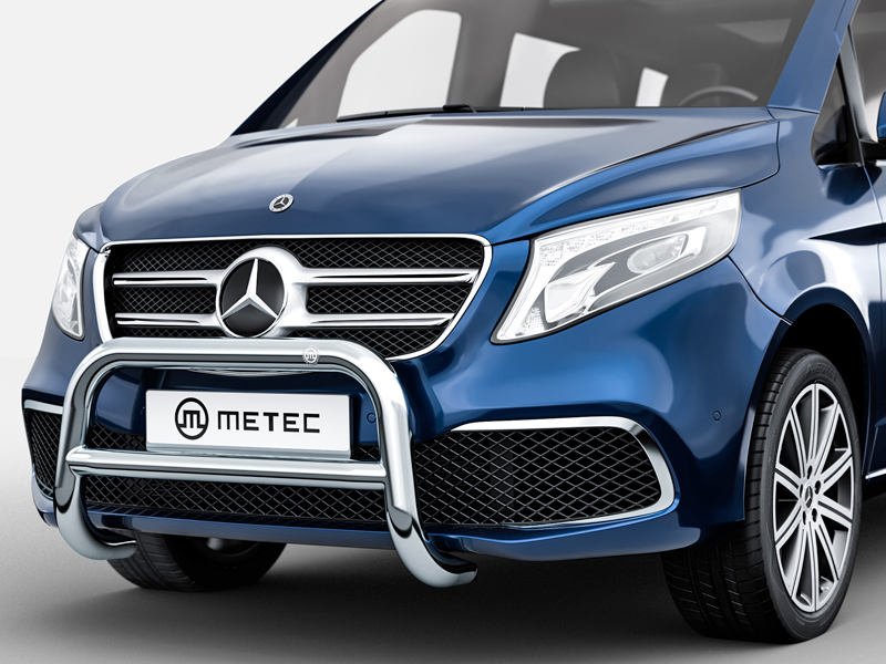 Metec Tuleraud Ø70 mm poleeritud — Mercedes-Benz V-klass 2019–