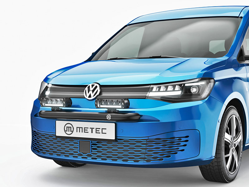 Metec Tuleraud Ø60 mm must — Volkswagen Caddy 2020–