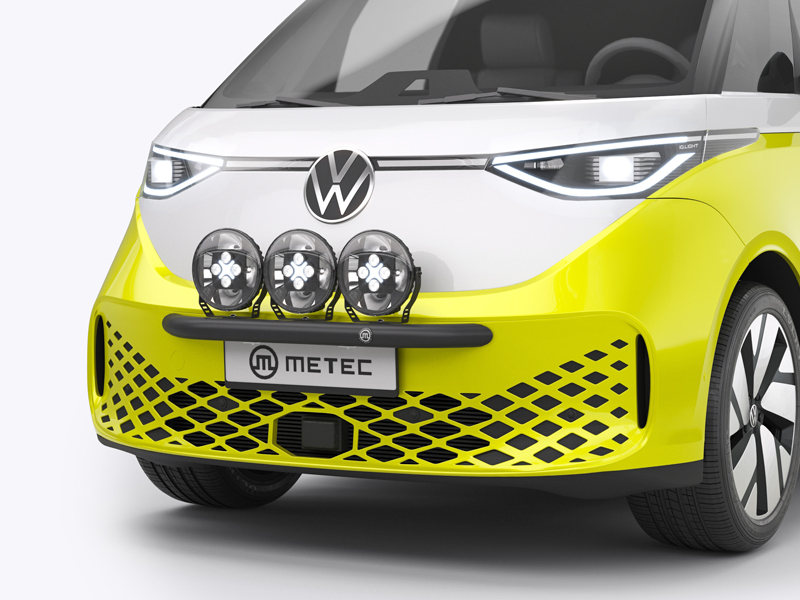Metec Front light bar Ø60 mm black — Volkswagen ID.Buzz 2022–