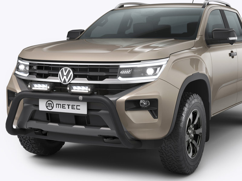 Metec Tuleraud Eurobar Ø70 mm must — Ford Ranger 2023– / Volkswagen Amarok 2023–
