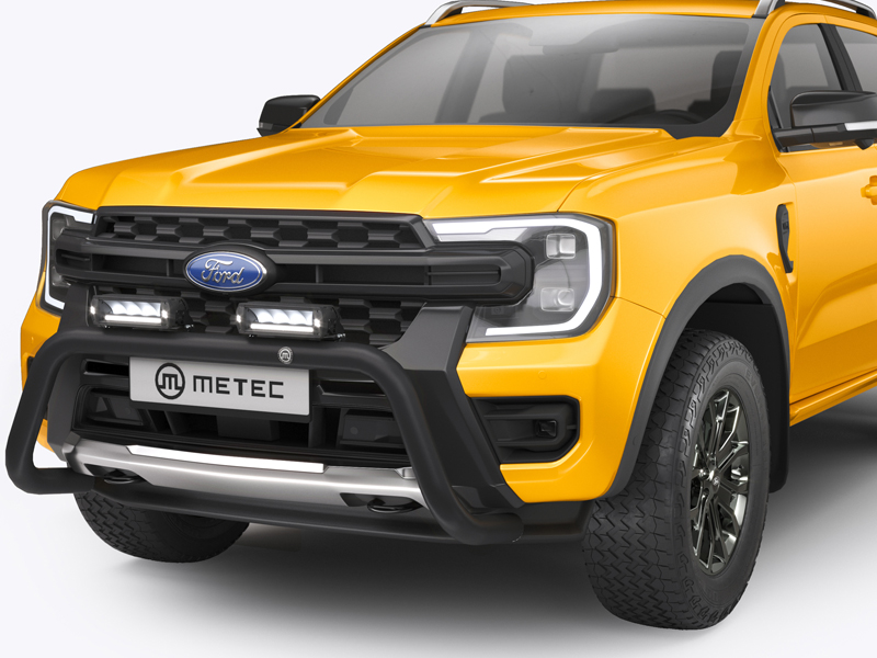 Metec Передняя дуга Eurobar Ø70 mm чёрная — Ford Ranger 2023– / Volkswagen Amarok 2023–