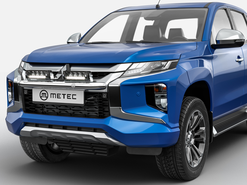 Metec Front light bar Ø60 mm polished — Mitsubishi L200 2019–