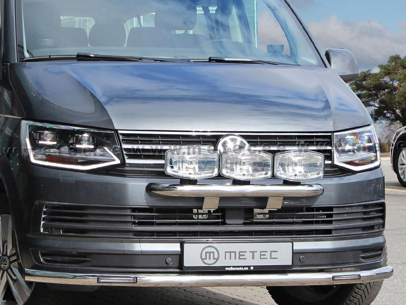 Metec Front light bar Ø60 mm polished — Volkswagen Transporter T6 2015–2019