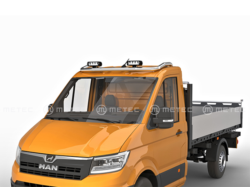 Metec Передняя дуга Ø60 mm полированная — MAN TGE 2017– / Volkswagen Crafter 2017– (1853-20113)