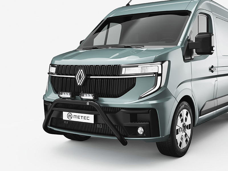 Metec Передняя дуга Eurobar Ø70 mm чёрная — Nissan Interstar 2024– / Renault Master 2024–