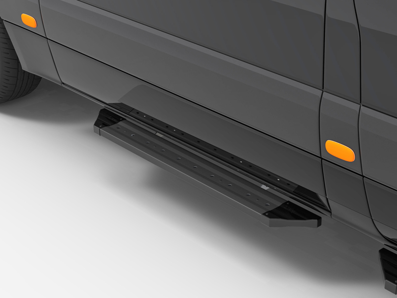Metec Side step long PROBLACK black — Mercedes-Benz Sprinter 2006–2018 / Mercedes-Benz Sprinter 2018– / Volkswagen Crafter 2007–2016