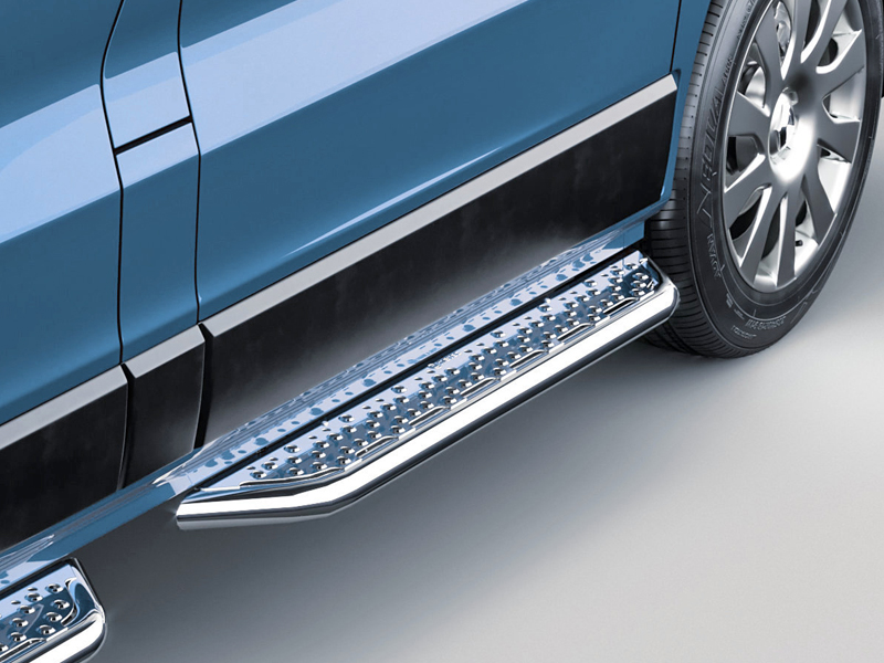Metec Side step long Ø48 mm — Nissan NV300 2016– / Opel Vivaro 2014–2019 / Renault Trafic 2014–2021 / Renault Trafic 2022–