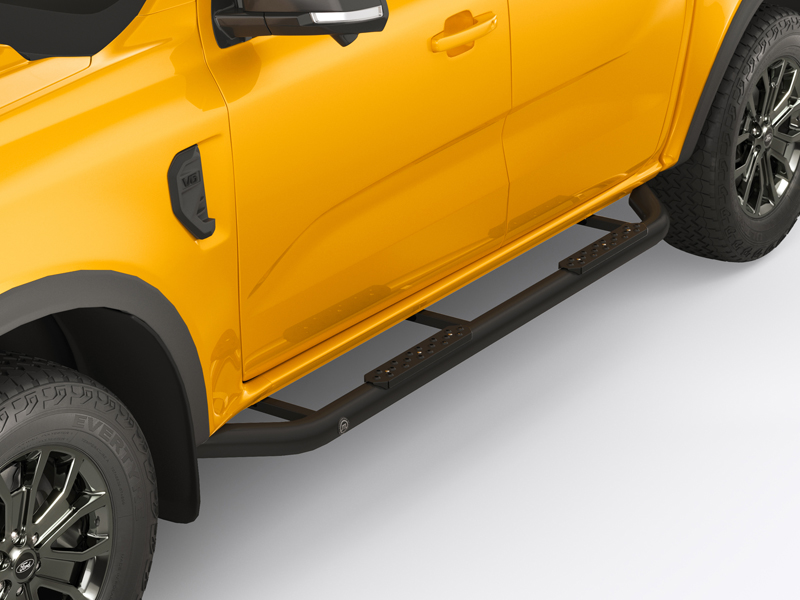 Metec Side bars OFFROAD Ø70 mm black — Ford Ranger 2012–2022 / Ford Ranger 2023– / Volkswagen Amarok 2023–