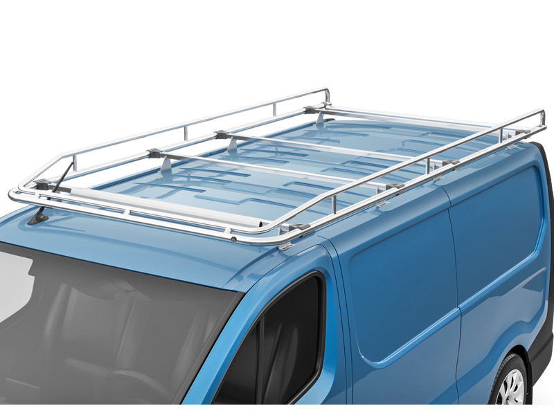 Metec Roof rack L1 H1 — Ford Transit Custom 2013–2017 / Ford Transit Custom 2018–2023 / Nissan NV300 2016– / Opel Vivaro 2014– / Renault Trafic 2014–2021 / Renault Trafic 2022–