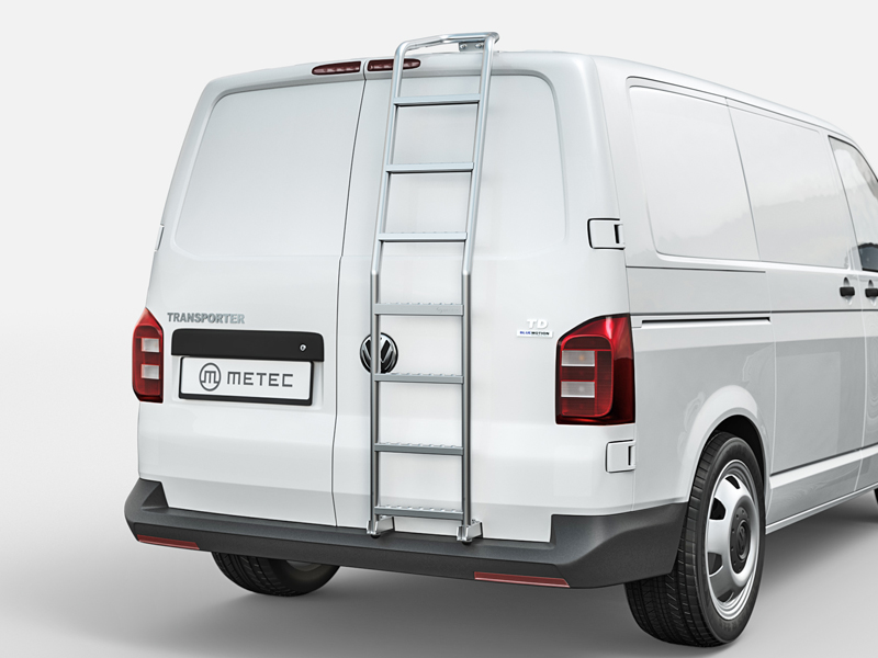 Metec Rear ladder H1 polished — Volkswagen Transporter T5 2003–2015 / Volkswagen Transporter T6 2015–2019 / Volkswagen Transporter T6.1 2019– (1853-80083)