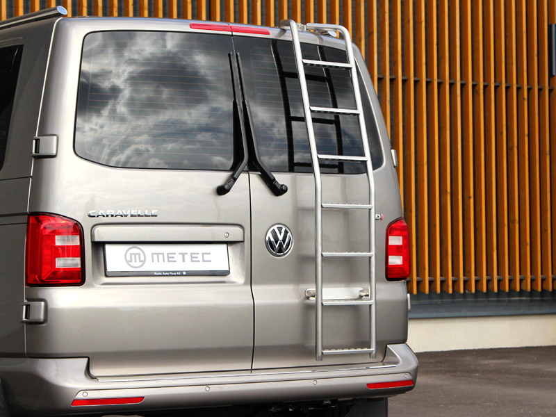 Metec Rear ladder H1 polished — Volkswagen Transporter T5 2003–2015 / Volkswagen Transporter T6 2015–2019 / Volkswagen Transporter T6.1 2019– (1853-80084)