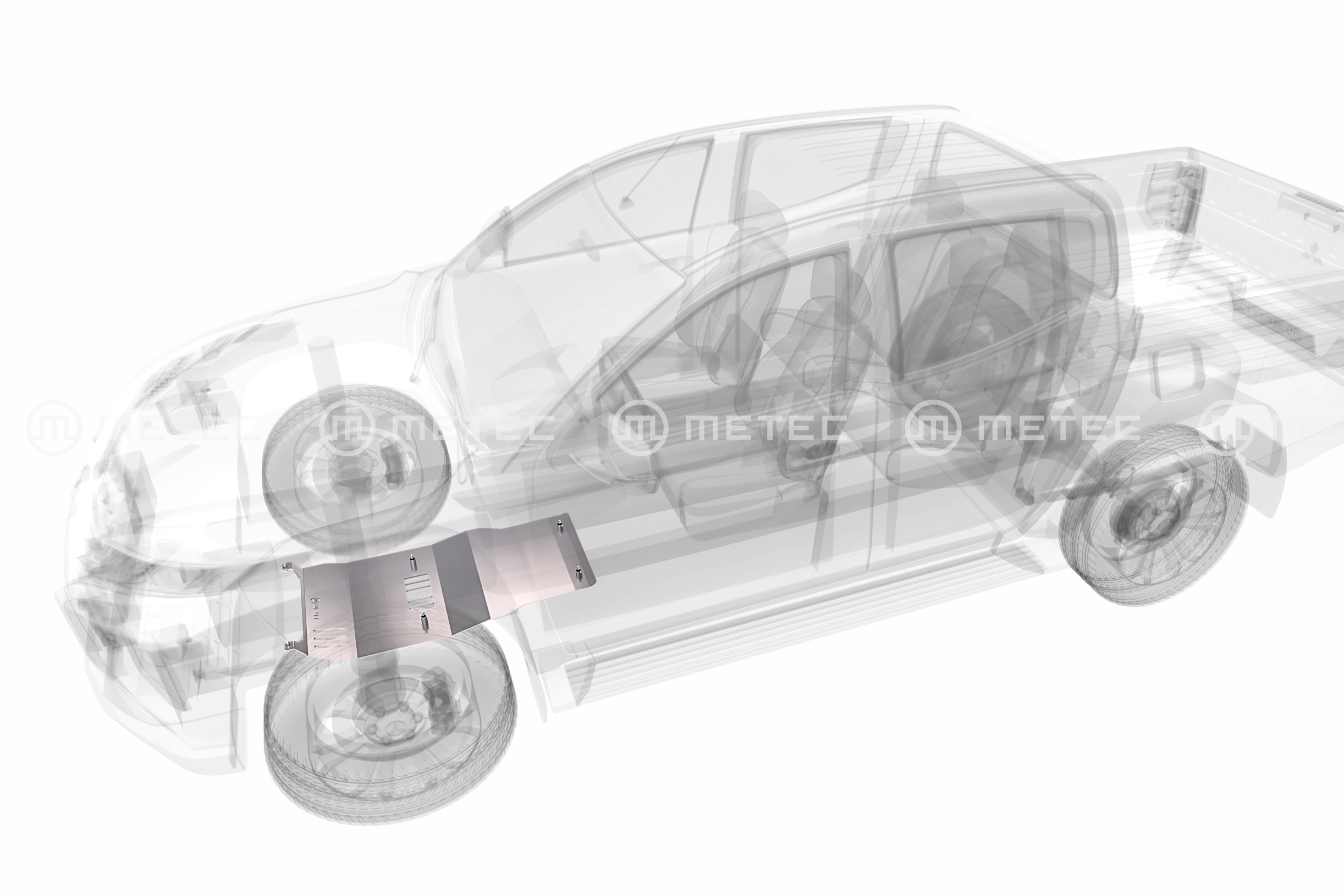 Metec Gearbox skid plate — Fiat Fullback / Mitsubishi L200 2015–