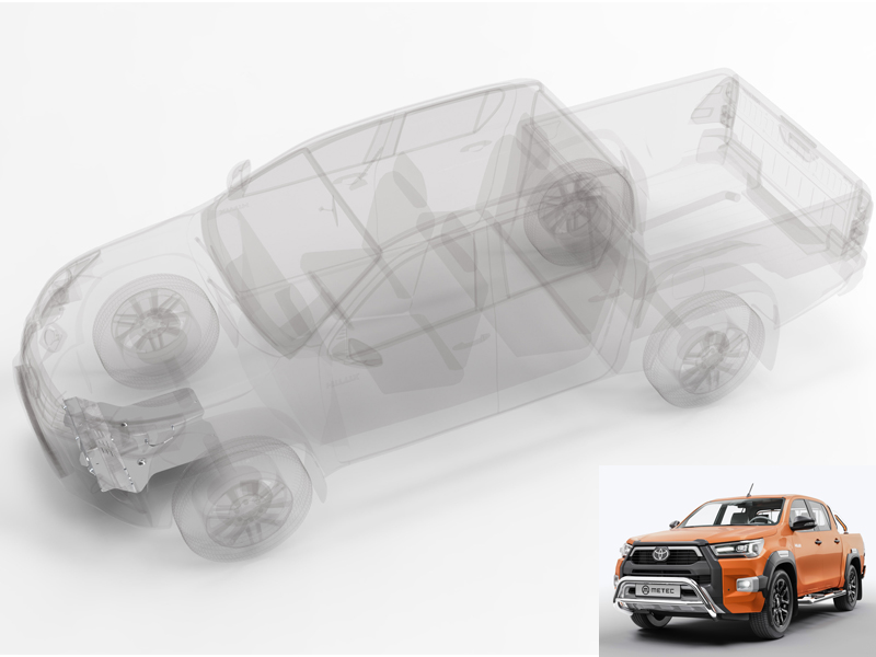 Metec Mootori põhjakaitse — Toyota Hilux 2016–