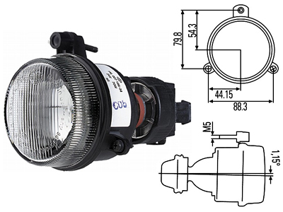 Противотуманная фара Hella DE 24V
