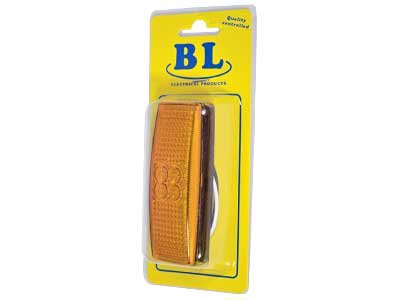 LED ääretuli kollane 12–24V 110×40×25 mm