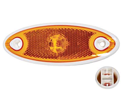 LED ääretuli kollane 24V 147×54 mm