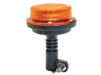 LED beacon amber DIN pole mount 10–30V