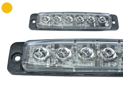 LED strobe light amber 10–30V