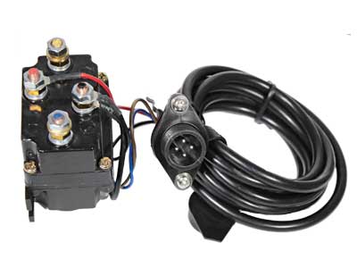 Электрическая лебёдка 1589 кг 12V IP67, стальной трос 12,8 м
